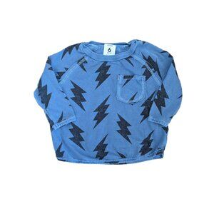 Stem (Nordstrom) Blue Lightning Bolt Long Sleeve Shirt 6m